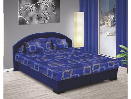Postel LENKA - HIT 170cm, s matracemi, s roštem a s úložným prostorem (Varianta modrá)