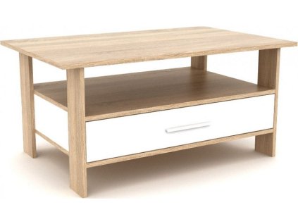 BRADOP Konferenční stůl ALEXANDR 110x70 (Barevné provedení DSB - DSB-dub sonoma/bílá mat)