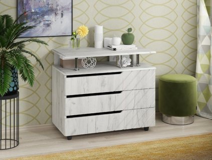 Komoda K-3 MDF (Barva bílá)