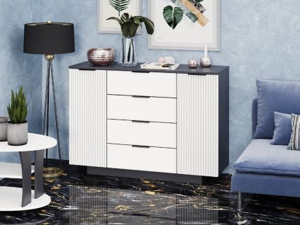 Komoda K-6 MDF (Barva bílá)