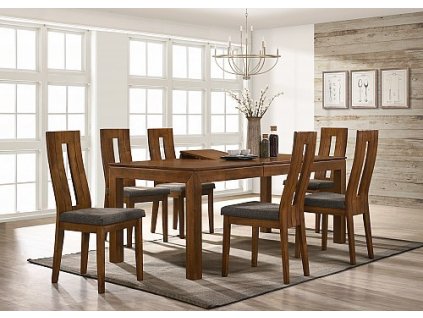 Jídelní set BRUNO rozkládací stůl + NELA židle 4ks (Varianta ořech / látka SH21)