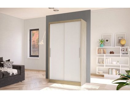 Skříň Kosta I 100 - dub sonoma/bílá