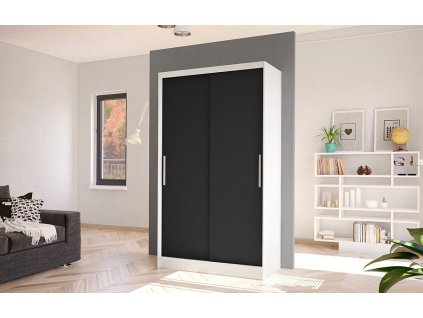 Skříň Kosta I 100 - bílá/černá