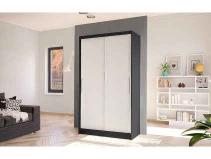 Skříň Kosta I 100 - černá/bílá