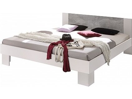 Postel MARTINA 180cm, s matracemi a s roštem (Varianta bílá)