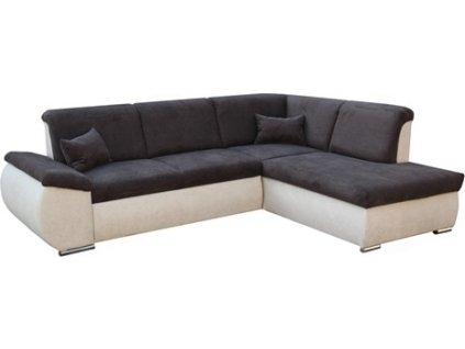 CARO  Levá - sedací souprava korpus BÉŽOVÁ/sedák ČOKOLÁDOVÁ VIBE 06/ VIBE 28(FE) kolekce - "E" (K250-Z) NOVÁ LÁTKA