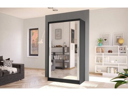 Skříň Kosta VII 100 - černá/bílá