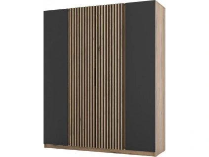 Skříň Keny XIII - dub evoke/černá