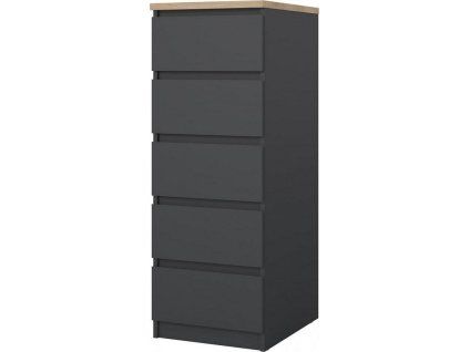 Komoda Simplicity 233 šedá/jackson hickory