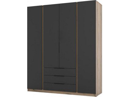 Skříň Keny I - dub evoke/černá