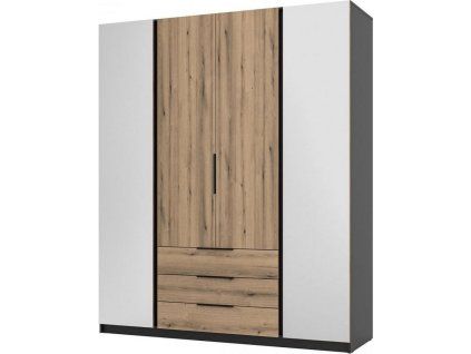 Skříň Keny II - černá/dub evoke