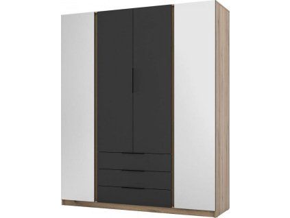 Skříň Keny II - dub evoke/černá