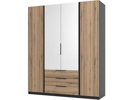 Skříň Keny III - černá/dub evoke