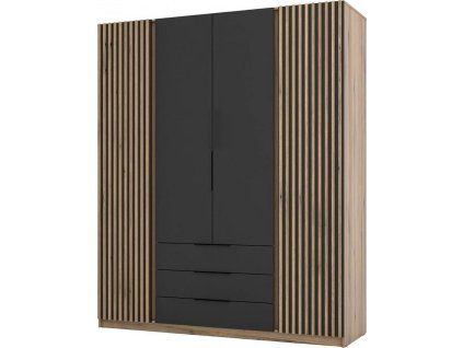 Skříň Keny IV - dub evoke/černá