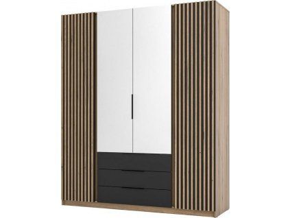 Skříň Keny V - dub evoke/černá