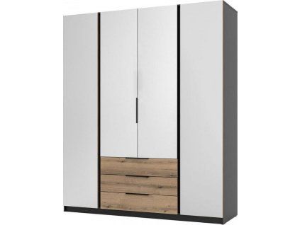 Skříň Keny VI - černá/dub evoke