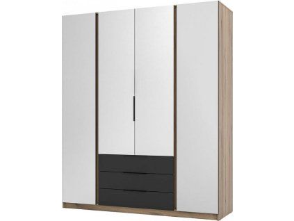 Skříň Keny VI - dub evoke/černá