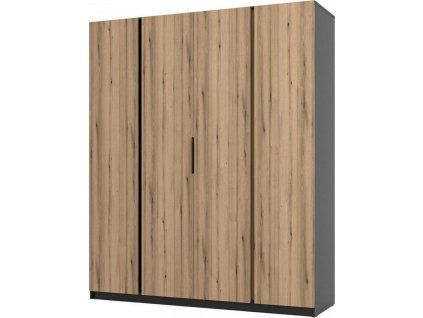 Skříň Keny VII - černá/dub evoke