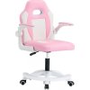 Otočná židle, růžová/bílá, ODELIA