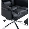 Kancelářské křeslo s podnoží, ekokůže černá, RODIK