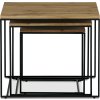 Set 3 ks konferenčních stolů AF-3008 OAK, divoký dub/černý kov