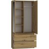 Šatní skříň Malvína 2S-90 dub artisan/zrcadlo
