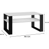 Konferenční stolek Sava 1 bílá/černá