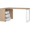 Psací stůl rohový Sigal 600/03 jackson hickory/bílá