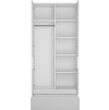 Šatní skříň FULIA S02, bílá alpská/šedá lesk