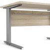 Výškově nastavitelný psací stůl Office 80400/382 dub sonoma/silver grey