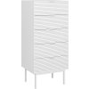 Komoda Sean 5S bílá/masiv bílá