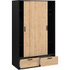 Skříň Lincoln 324 černý mat/jackson hickory