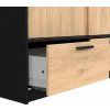Skříň Lincoln 324 černý mat/jackson hickory