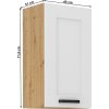 Horní skříňka, bílá/dub artisan, LULA 40 G-72 1F