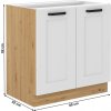 Spodní skříňka, bílá/dub artisan, LULA 80 D 2F BB