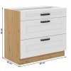 Spodní skříňka, bílá/dub artisan, LULA 80 D 3S BB
