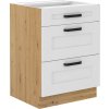 Spodní skříňka, bílá/dub artisan, LULA 60 D 3S BB