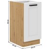 Spodní skříňka, bílá/dub artisan, LULA 40D 1F BB
