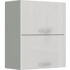 Kuchyňská skříňka Bolzano 60-GU-72-2F-bílý lesk/šedá