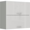 Kuchyňská skříňka Bolzano 80-GU-72-2F-bílý lesk/šedá