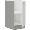Kuchyňská skříňka Bolzano 40 D 1F BB bílý lesk/šedá
