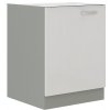 Kuchyňská skříňka Bolzano 60 D 1F BB bílý lesk/šedá