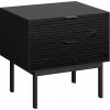 Noční stolek Sean černá/masiv černá