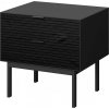 Noční stolek Sean černá/masiv černá