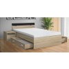 Postel MARI 120cm, s roštem a s úložným prostorem (Varianta ořech)