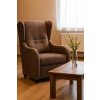 Relaxační křeslo ušák René Aston 4 hnědé