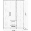 Skříň ROMA LUX 3 šatní, 150cm (Varianta dub sonoma)