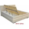 Postel MINETA PLUS 2 180cm, s roštem a s úložným prostorem (Varianta Ekokůže bílá M01+M01K čelo prolis)