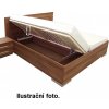 Postel DANNY č.2 180cm, s roštem a s úložným prostorem (Varianta švestka)
