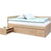 Postel RANGO (F) 90cm, s roštem a s úložným prostorem, 18 mm lamino (Varianta buk)